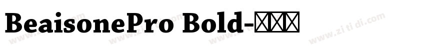 BeaisonePro Bold字体转换